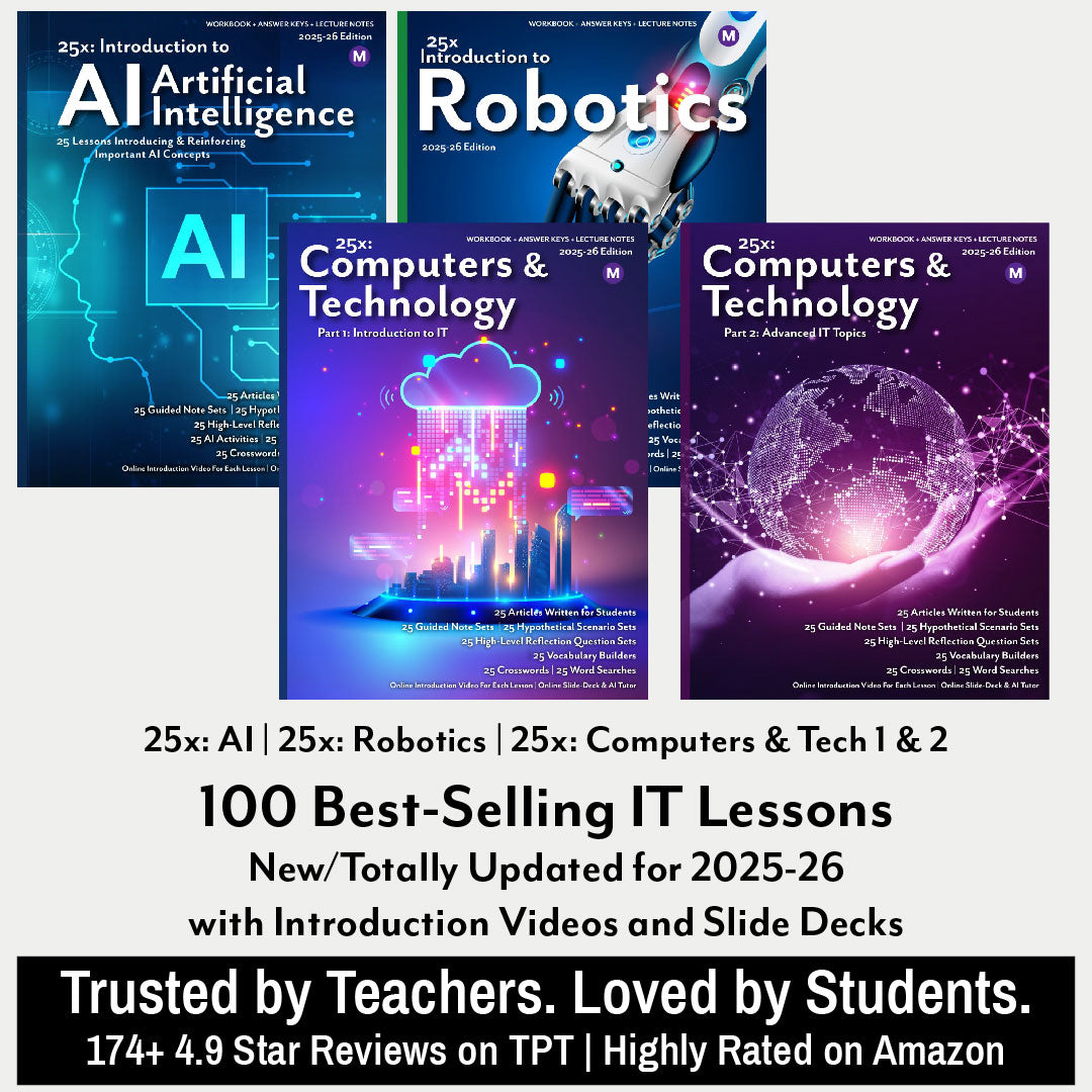 Middle School Lesson Bundle – 500+ Lessons including the IT Bundle (1-Year School License – Unlimited Teachers, One Campus)